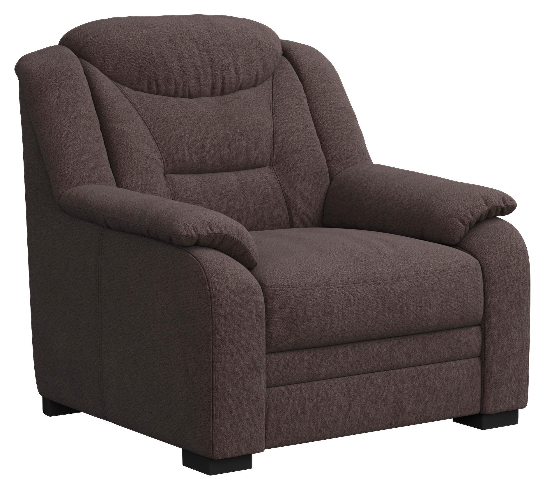 Sessel Marcus Braun B: 97 cm - Schwarz/Braun, Basics, Textil (97/99/99cm) - MID.YOU