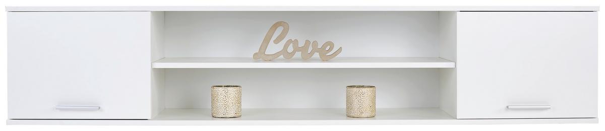 ZÁVĚSNÁ SKŘÍŇKA STAR - bílá/barvy stříbra, Konvenční, kompozitní dřevo/plast (204/40,6/38cm)