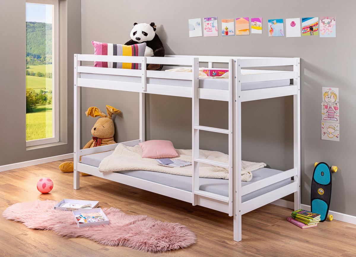 Emeletes Ágy Small Cloud - fehér, Modern, fa (90/200cm) - MID.YOU