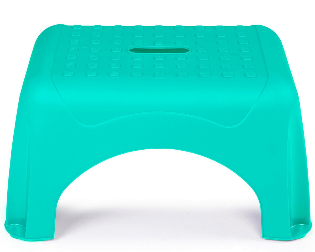 Tritthocker Misty Kunststoff Türkis H: 23,5 Cm Rutschfest - Türkis, Basics, Kunststoff (44/23,5/31cm)