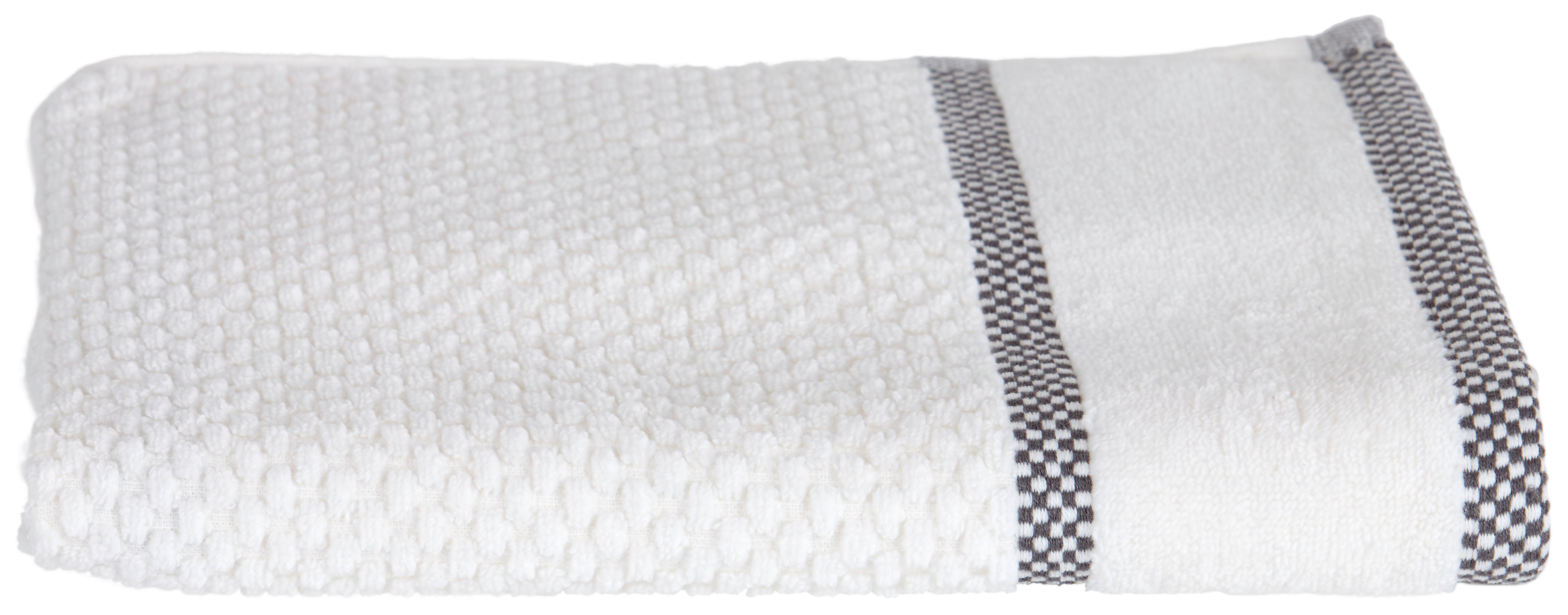 Handtuch Rocky Baumwolle 500 G/m2 Weiß 50x100 Cm - Weiß, ROMANTIK / LANDHAUS, Textil (50/100cm) - James Wood