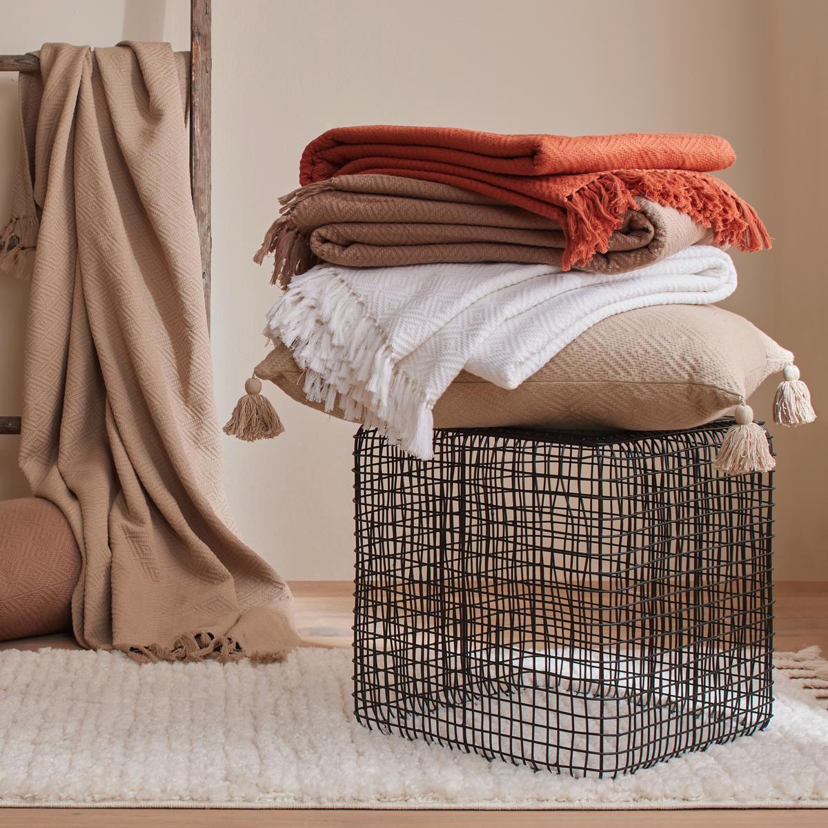 Denní deka Frieda, 130/180cm, šedohnědá - šedohnědá, Lifestyle, textil (130/180cm) - Modern Living