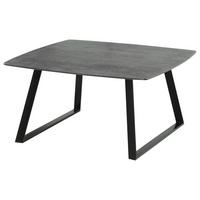 Couchtisch mit Glasplatte Sky Keramikoptik Grau/Schwarz - Anthrazit/Schwarz, MODERN, Glas/Metall (70/40/70cm)