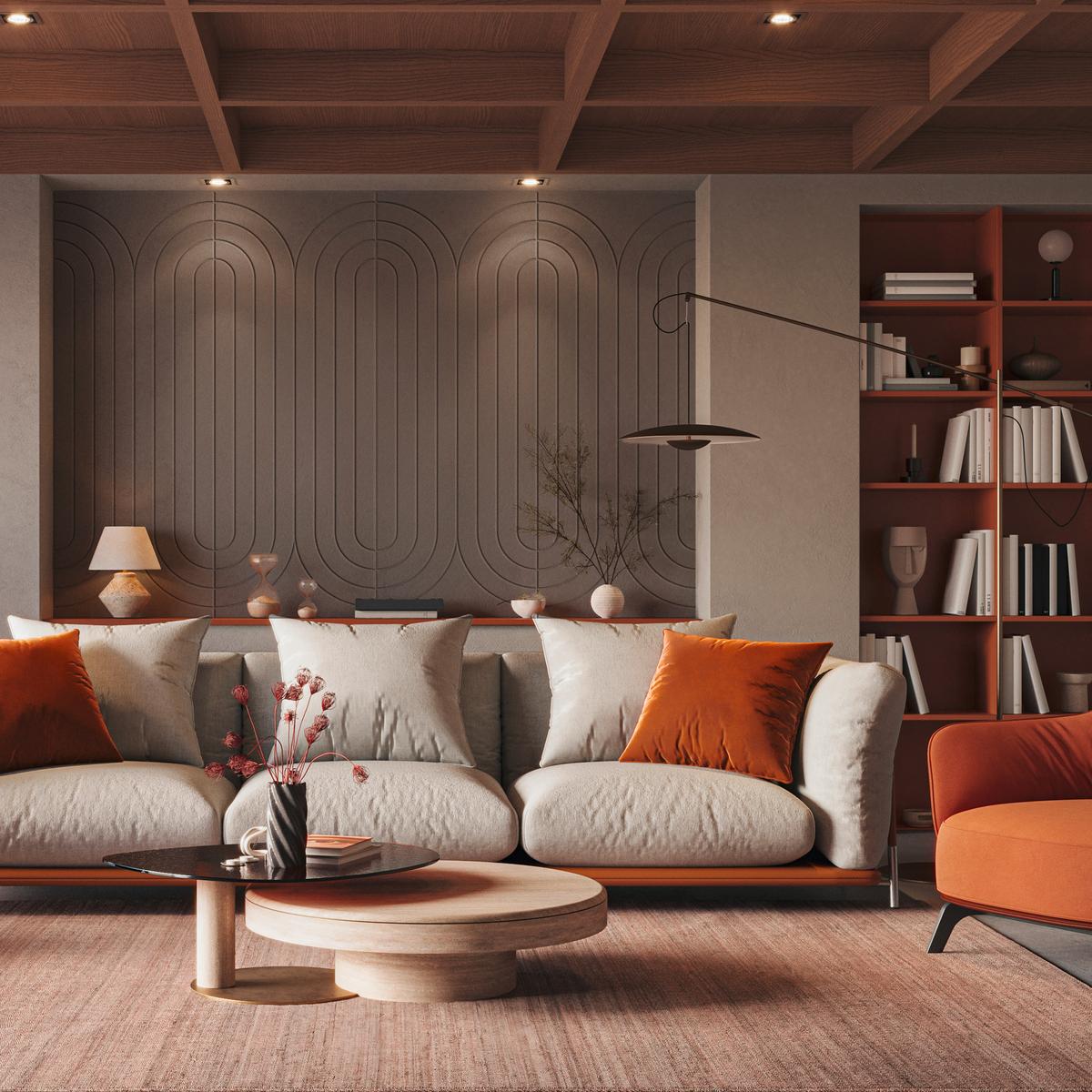 Akustický panel MARLA - mokka, textil (90/120cm) - Mömax