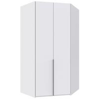 Eckkleiderschrank Ny A Black, Weiß B: 120 cm - Weiß, MODERN, Holzwerkstoff (120/236/120cm) - MID.YOU
