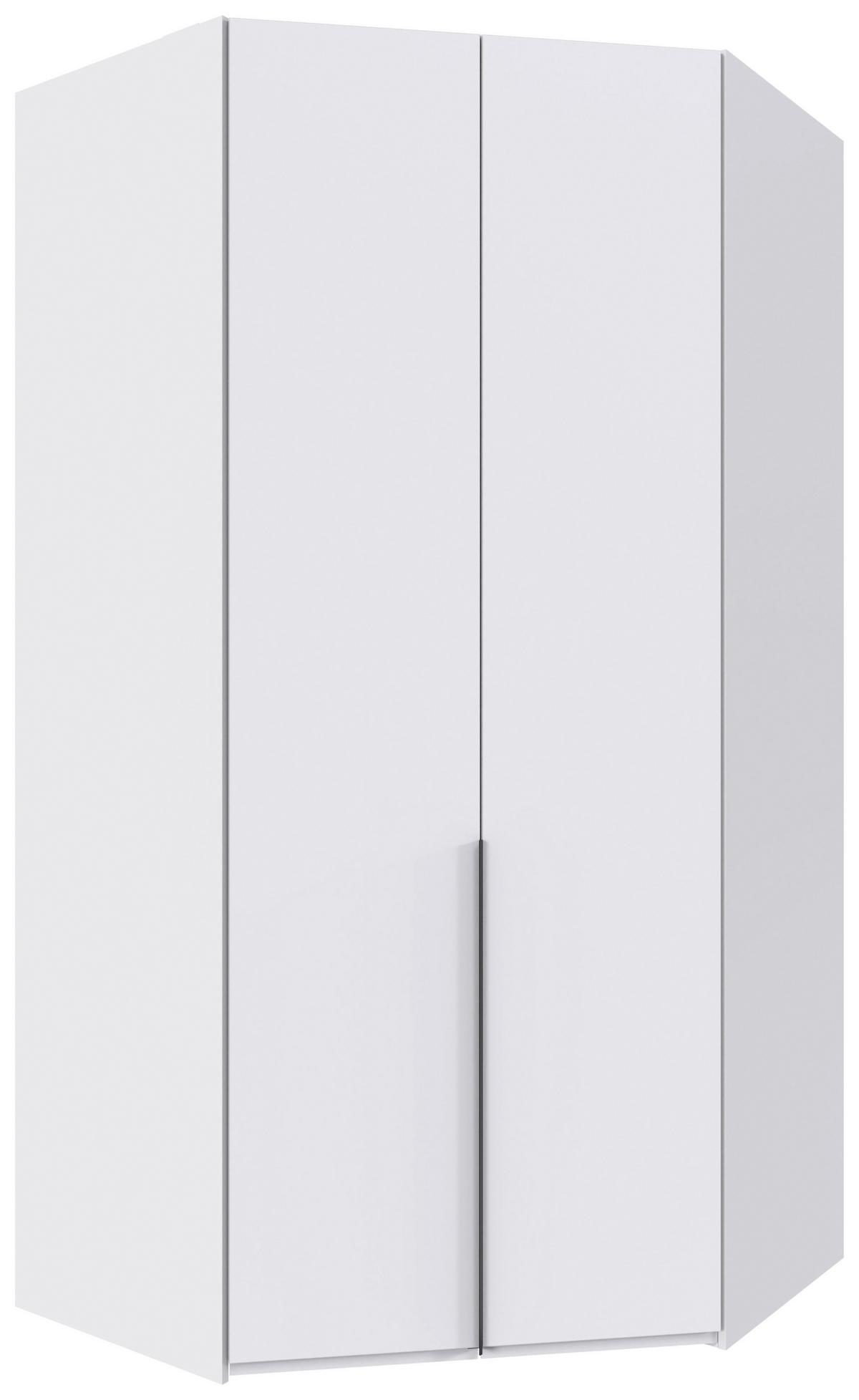 Eckkleiderschrank Ny A Black, Weiß B: 120 cm - Weiß, MODERN, Holzwerkstoff (120/236/120cm) - MID.YOU