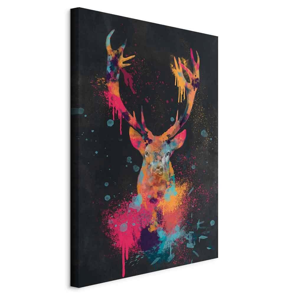Leinwandbild Schwarz Pink B: 80 cm