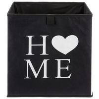 ÚLOŽNÝ BOX POPPI 9 - čierna/biela, kartón/textil (32cm) - Mömax