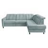 Ecksofa Minori Chenille Blau, S: 270x198 cm - Blau/Schwarz, MODERN, Textil (270/198cm) - Livetastic