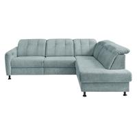 Ecksofa Minori Chenille Blau, S: 270x198 Cm - Blau/Schwarz, MODERN, Textil (270/198cm) - Livetastic