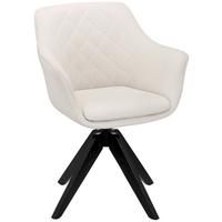 Drehstuhl Bellini Samtbezug Bellini B: 60 Cm Beige - Beige/Schwarz, MODERN, Holz/Textil (60/88/57,5cm) - MID.YOU