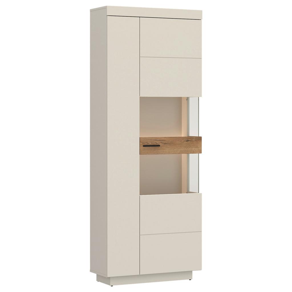 Vitrine Lightning Eichefarben/Kaschmir B: 75 cm
