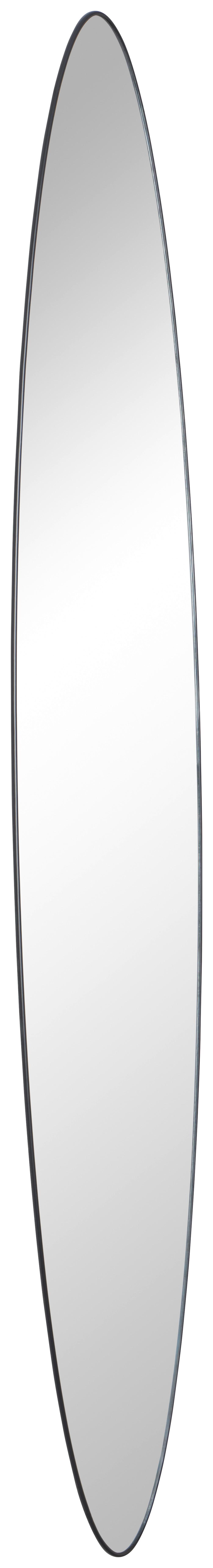 Spiegel Border II Schwarz 150x34 cm - Schwarz, Trend, Glas/Kunststoff (34/150cm)