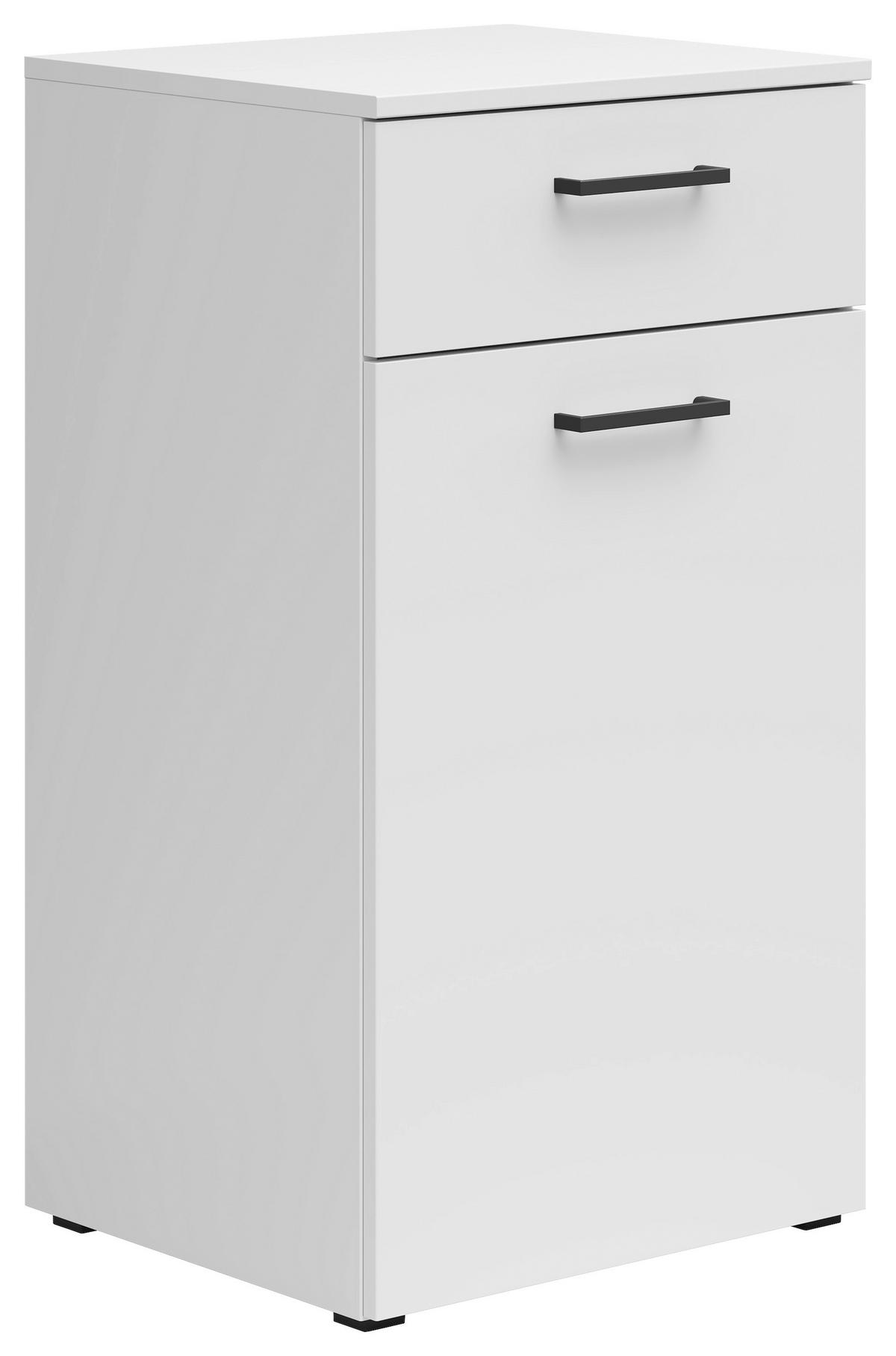 Komoda MULTISTAURAUM š: 45cm - bílá/černá, Moderní, kompozitní dřevo/plast (45/83/40cm)