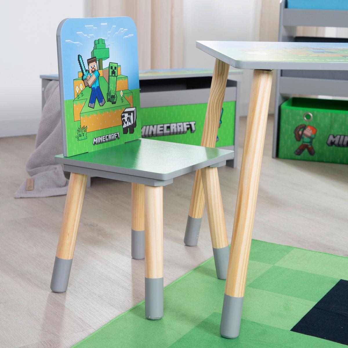 Kindersitzgruppe Minecraft - Multicolor, MODERN, Holz/Holzwerkstoff (60/50/49cm) - Minecraft