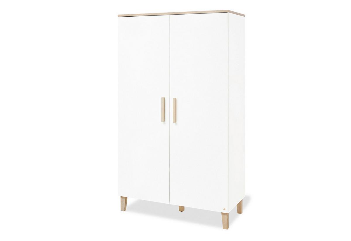 Babyzimmer 3-Teilig. weiß/Natur - Eichefarben/Weiß, Basics, Holzwerkstoff - Pinolino