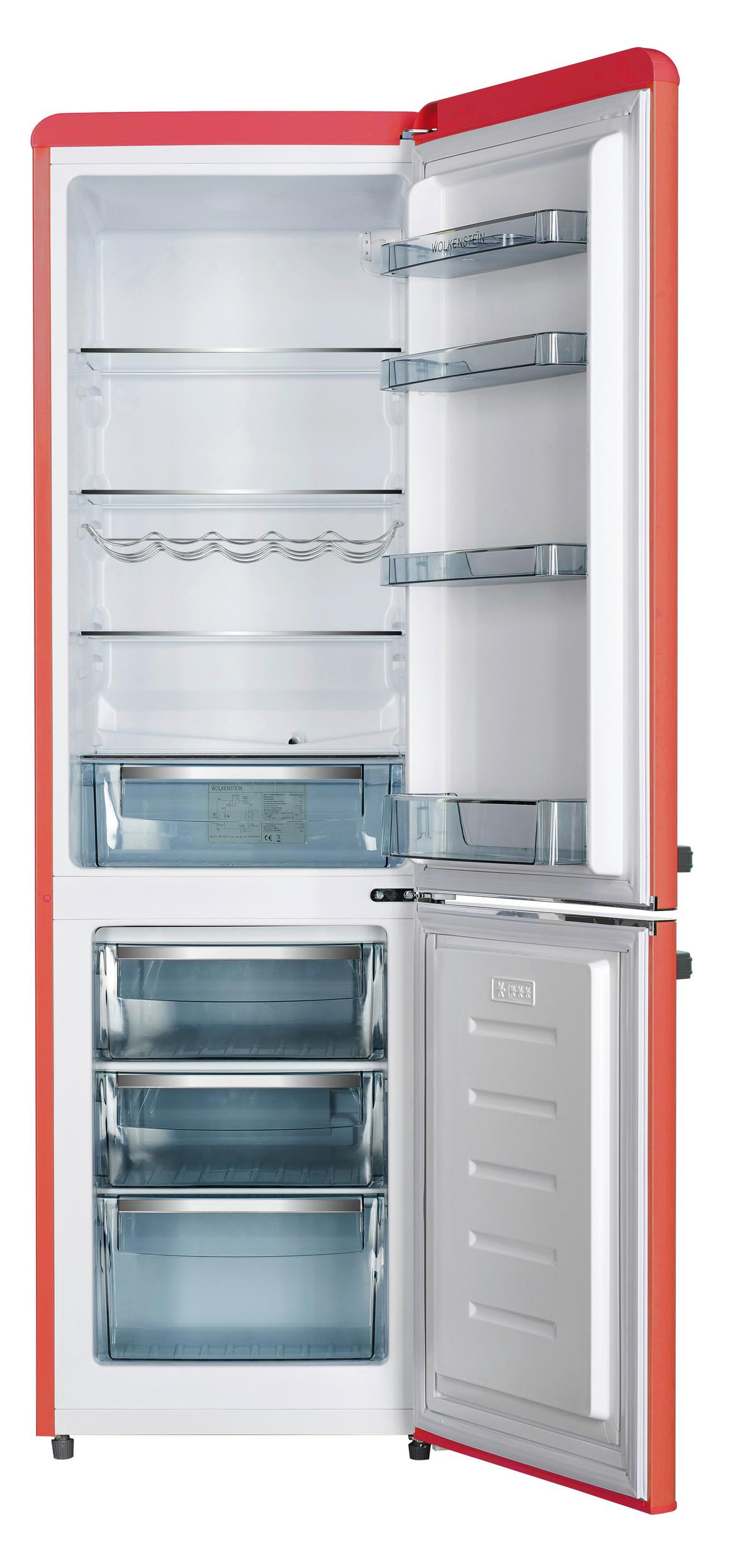 Kühl-gefrierkombination Kg250.4rt Fr 180+69 L Rot - Rot, Basics, Kunststoff/Metall (54,60/177,50/62,60cm) - Wolkenstein