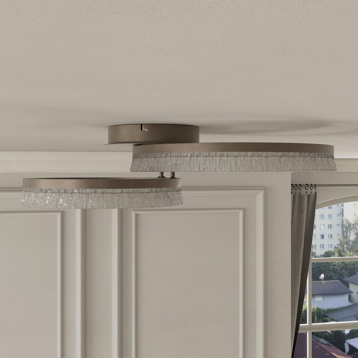 LED-DECKENLEUCHTE JESSI - Cappuccino, Kunststoff/Metall (62/42/15cm) - Luca Bessoni