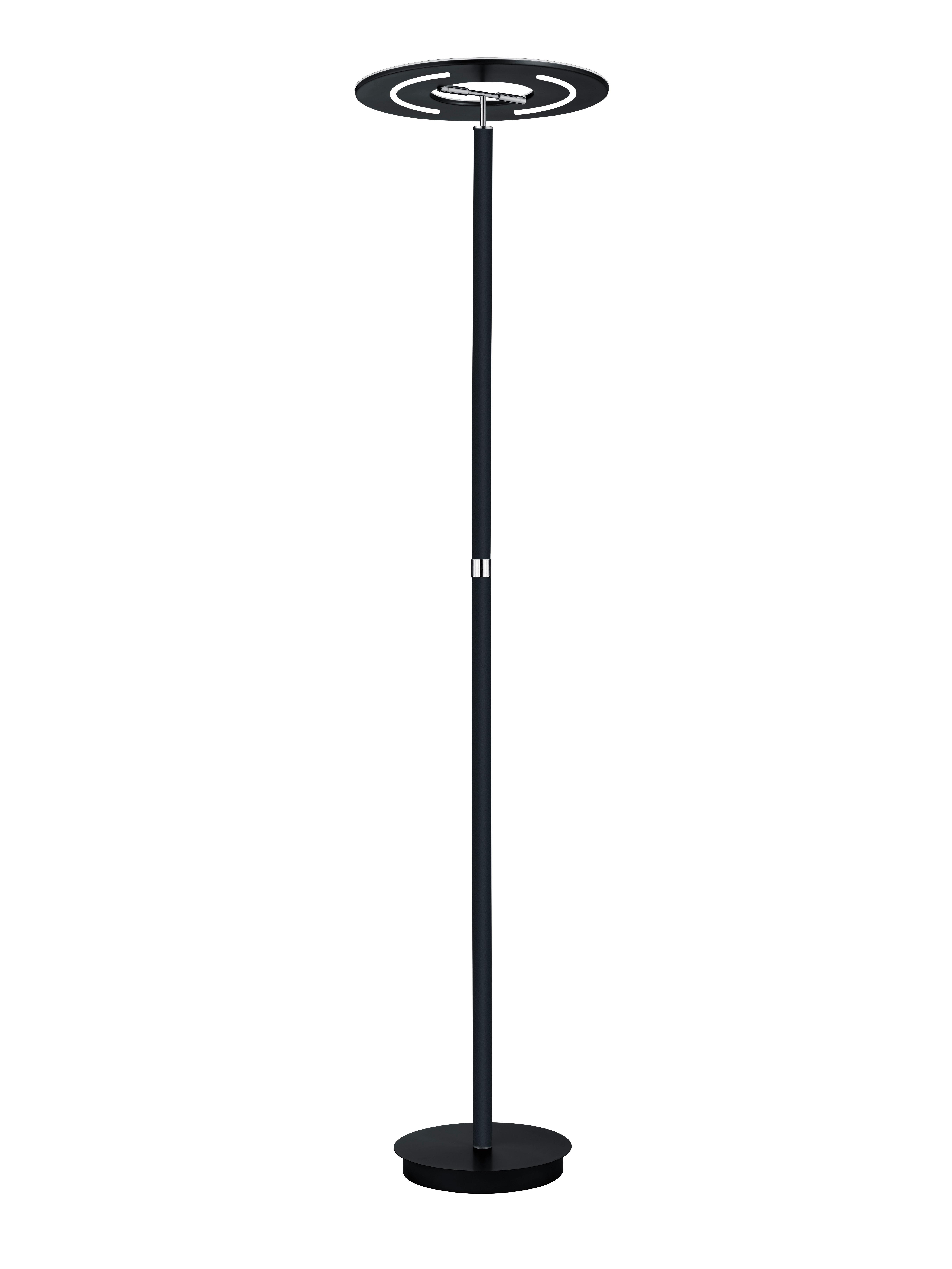 LED-Stehleuchte 60472/1-06 - Schwarz, Design, Metall (45/185cm) - Hell