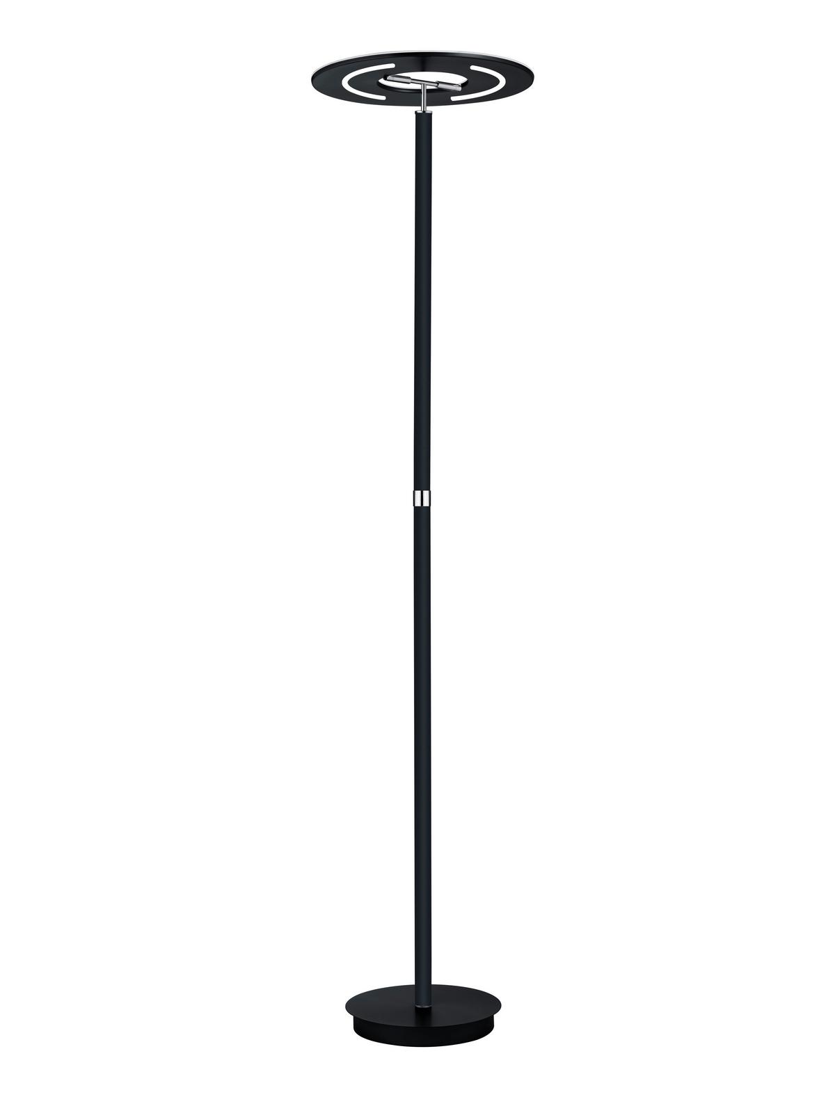 LED-Stehleuchte 60472/1-06 - Schwarz, Design, Metall (45/185cm) - Hell