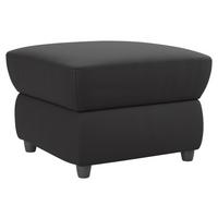 Polsterhocker Boston Schwarz Lederlook - Schwarz, KONVENTIONELL, Textil (68/45/68cm) - Livetastic