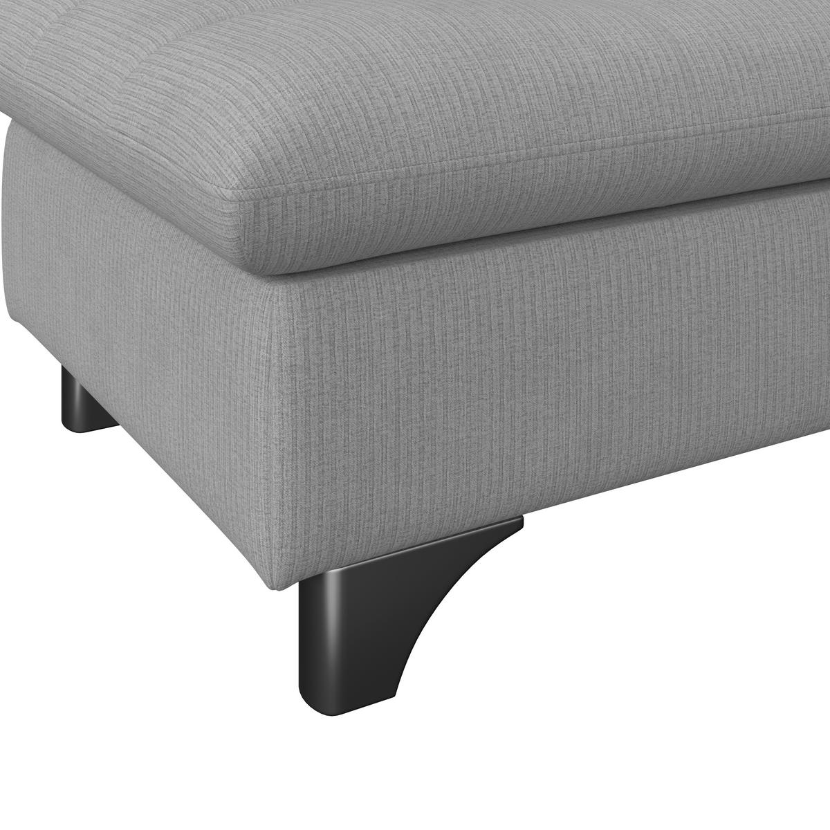 Hocker Gemini Grau, B: 108 Cm - Chromfarben/Hellgrau, KONVENTIONELL, Textil (108/46/108cm)