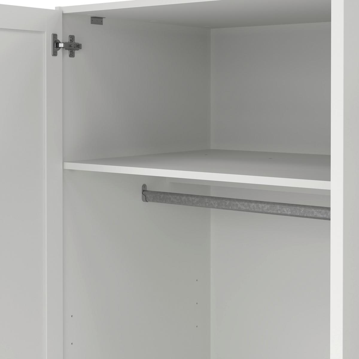 Drehtürenschrank Billund, B: 147 Cm - Weiß, MODERN, Holzwerkstoff (147/200/61,7cm) - MID.YOU