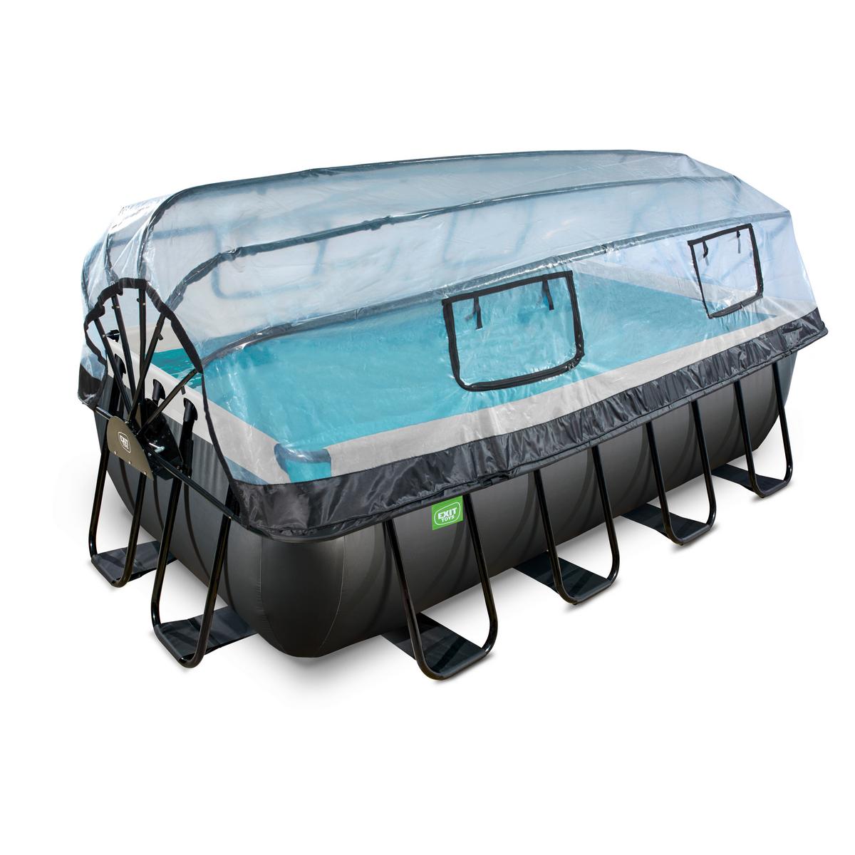 Pool-set Exit Black Leather Pool - Schwarz, KONVENTIONELL, Kunststoff (400/200/100cm) - EXIT Toys