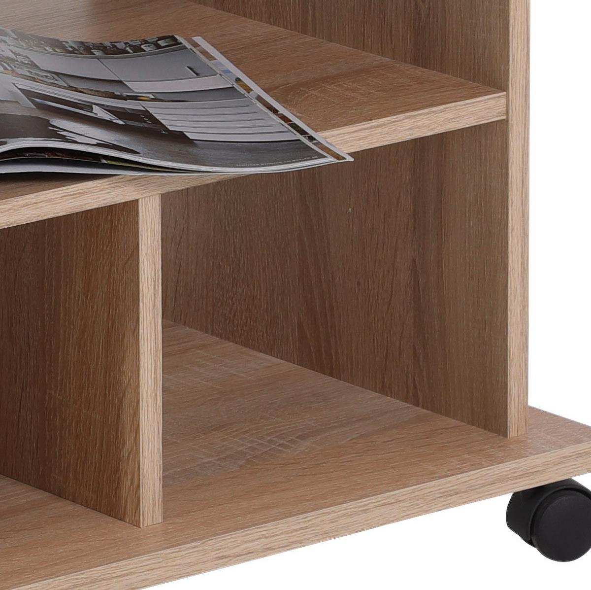 Couchtisch Höhenverstellbar + Ausziehbar Babsi Eiche Dekor - Sonoma Eiche, MODERN, Holzwerkstoff/Kunststoff (107-157/67/53-63cm) - MID.YOU