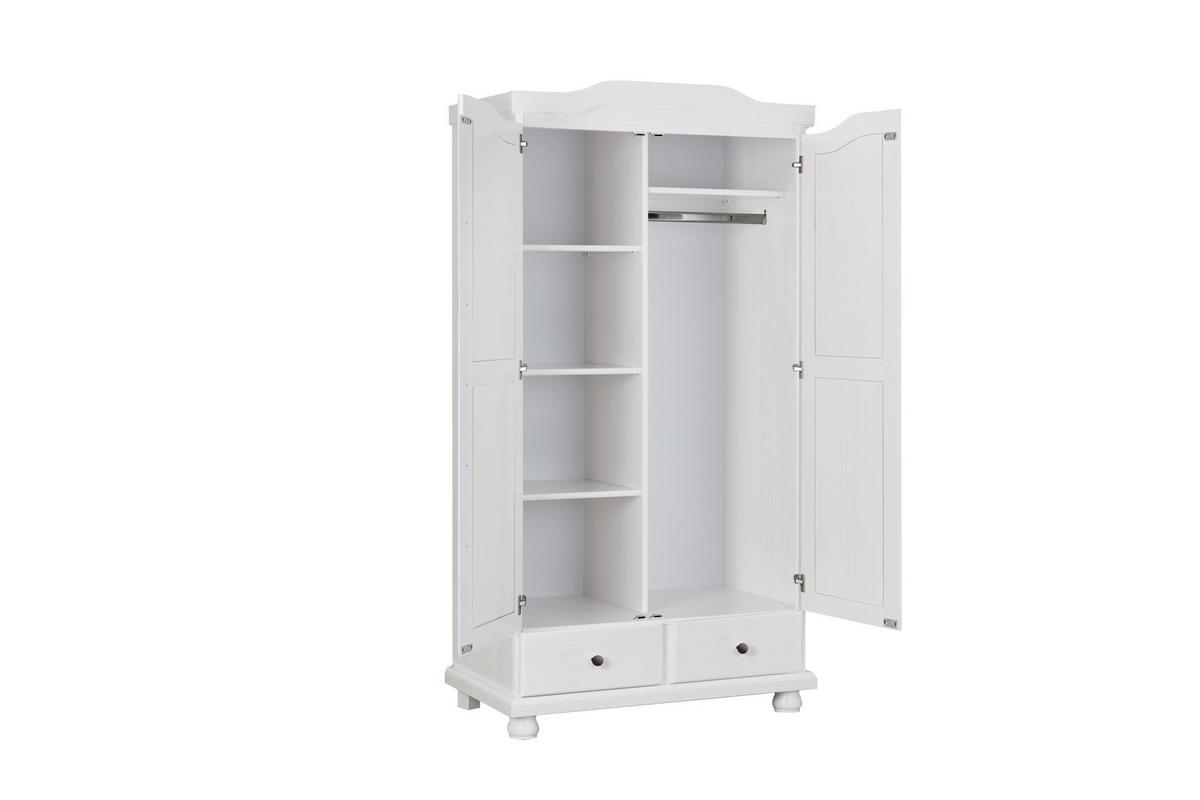 Nyílóajtós Szekrény Reutte 104/198 Cm - fehér, Konventionell, fa (104/198/56cm) - Livetastic