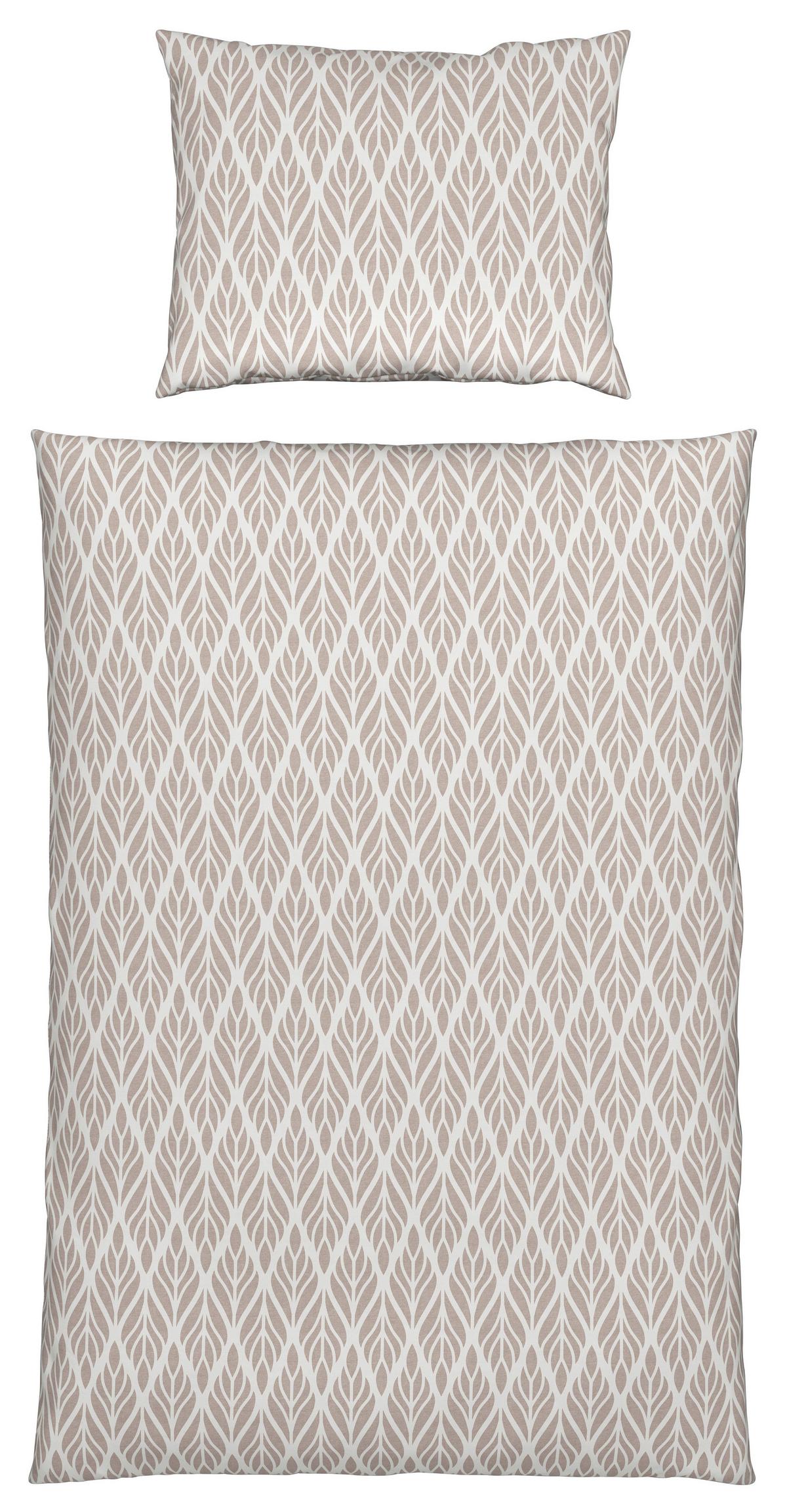 Bettwäsche Olina - Beige, KONVENTIONELL, Textil (140/200cm) - Ondega