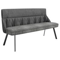 Sitzbank California - Anthrazit/Schwarz, MODERN, Textil/Metall (180/88/63cm) - MID.YOU