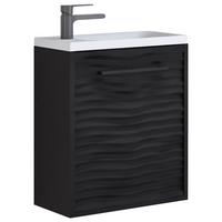 Waschbeckenunterschrank B: 40 cm, schwarz matt - Schwarz/Weiß, Basics, Keramik/Holzwerkstoff (40/50/22cm) - P & B