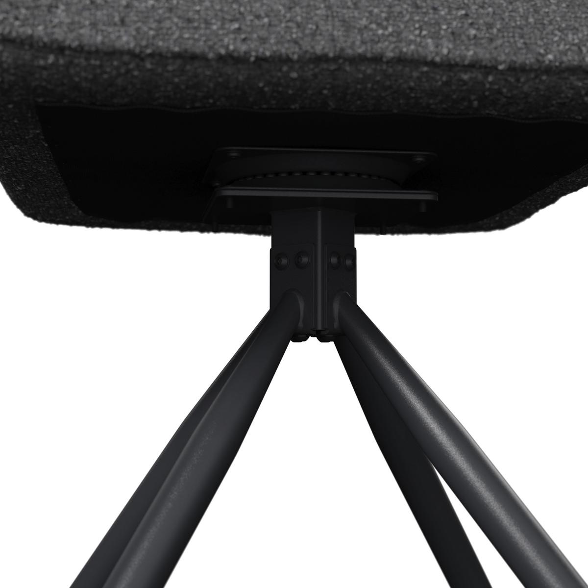 Gartensessel Christian - Dunkelgrau/Schwarz, MODERN, Textil/Metall (74/69/52cm) - Beldano