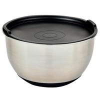 Rührschüssel Edelstahlfarben/schwarz L:18cm - Edelstahlfarben/Schwarz, Basics, Kunststoff/Metall (18/18/9,8cm)