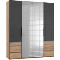 Drehtürenschrank 200cm Level, Grau/eiche Dekor - Eichefarben/Grau, MODERN, Glas/Holzwerkstoff (200/236/58cm) - MID.YOU