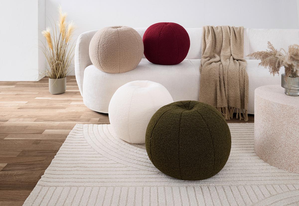 TABURETKA „PUFF“ TED - olivovozelená, textil (45cm) - Mömax