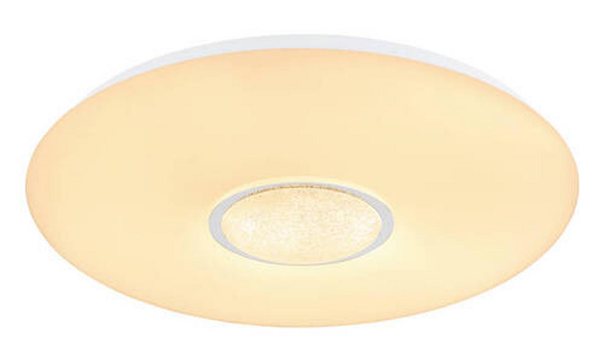 LED-Deckenleuchte Ø 48,5 cm, Timerfunktion und Farbwechsler - Klar/Opal, Design, Glas/Kunststoff (48,5/7,2cm) - Globo