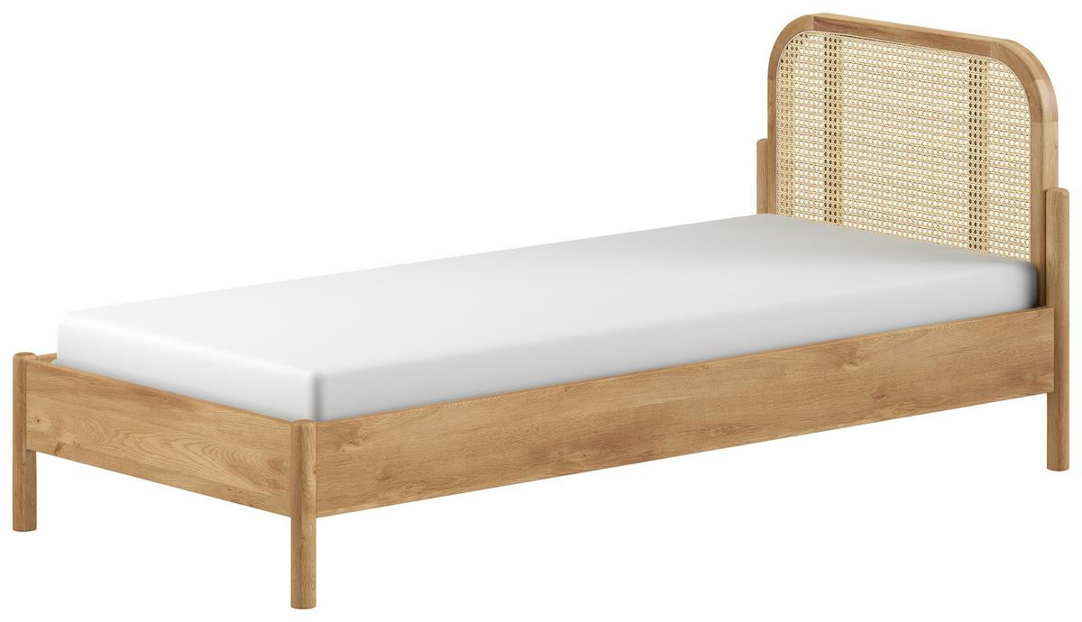 BETT Olive Eichefarben 90x200cm - Eichefarben, MODERN, Holz/Holzwerkstoff (90/200cm) - Vipack