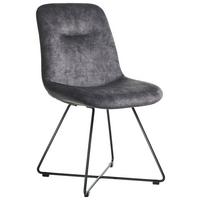 STOLIČKA CROSS-CH - čierna/sivá, Basics, kov/textil (51/89/61cm) - Celina Home