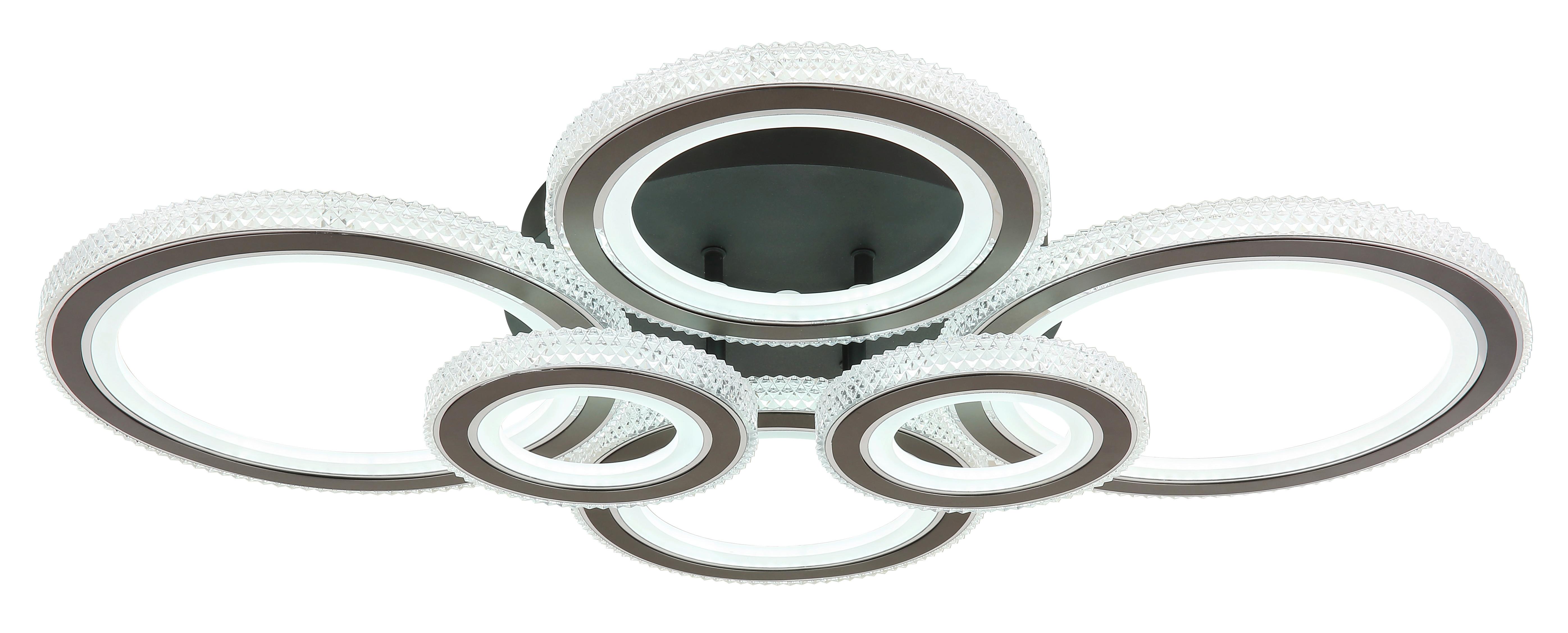 Led-deckenleuchte 67338a-60 Kora - Klar/Anthrazit, Design, Kunststoff/Metall (78/56/12cm) - Globo