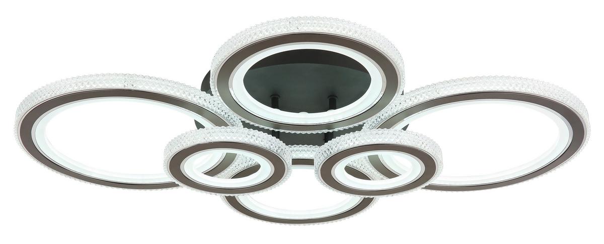 Led-deckenleuchte 67338a-60 Kora - Klar/Anthrazit, Design, Kunststoff/Metall (78/56/12cm) - Globo