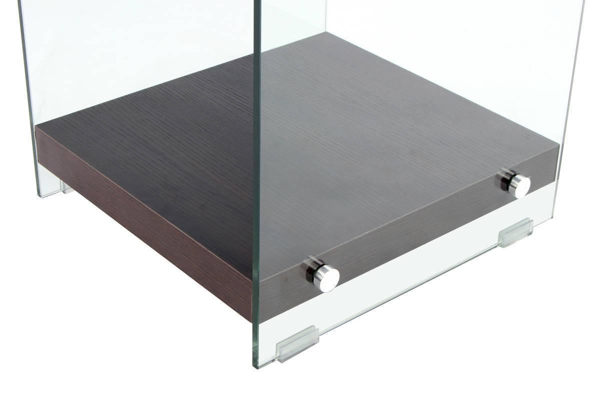 Beistelltisch ELEMENTARY aus Glas und Dekor in Dunkelbraun Detail Bottom