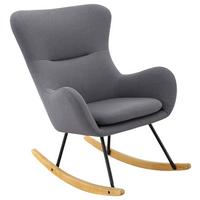 Hintafotel Rocking Scandi - natúr színű/fekete, Modern, textil/fa (75/102/80cm) - MID.YOU