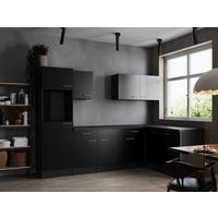 Eckküche Oliver Grau, Schwarz S: 280x172 Cm - Schwarz/Grau, Design, Holzwerkstoff (280/172cm) - Respekta