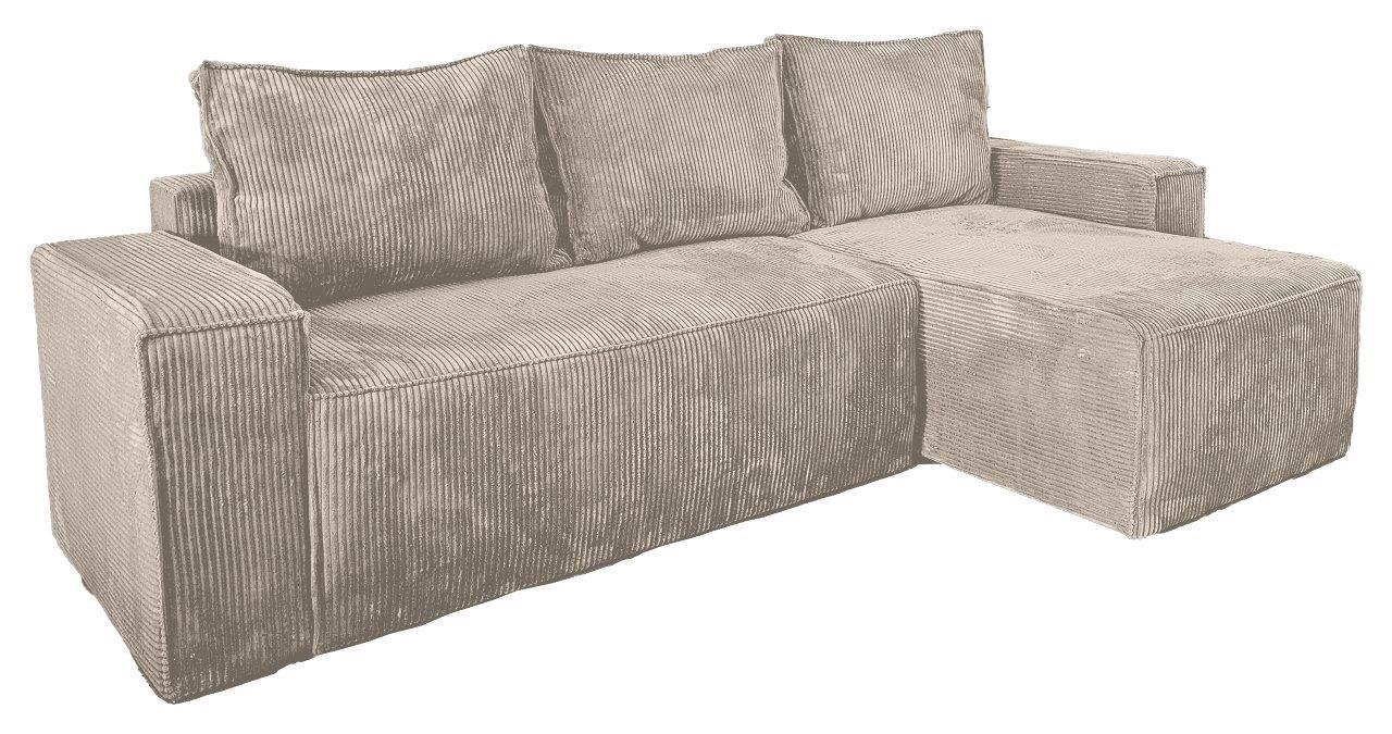 Sarokgarnitúra Denver - bézs, Modern, faalapú anyag/textil (230/140cm) - Best Price