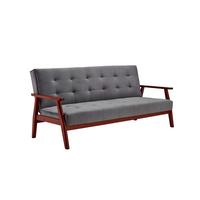 Schlafsofa Dunkelgrau B: 190 Cm - Kirschbaumfarben/Dunkelgrau, MODERN, Holz/Textil (190/81/85cm) - Livetastic