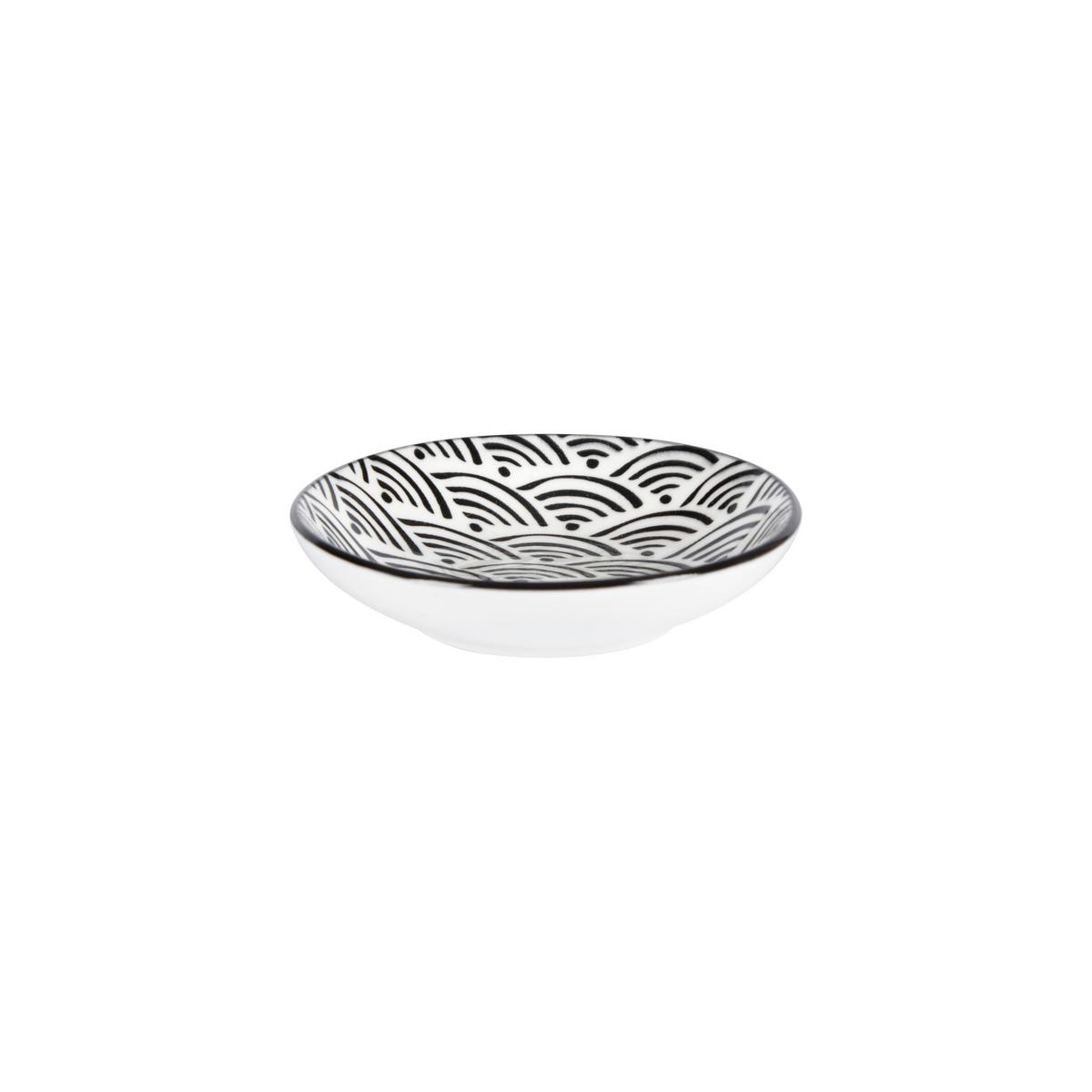 Miska na omáčku Shiva, Ø: 10,1cm - bílá/černá, Lifestyle, keramika (10,1/2,4cm) - Mömax