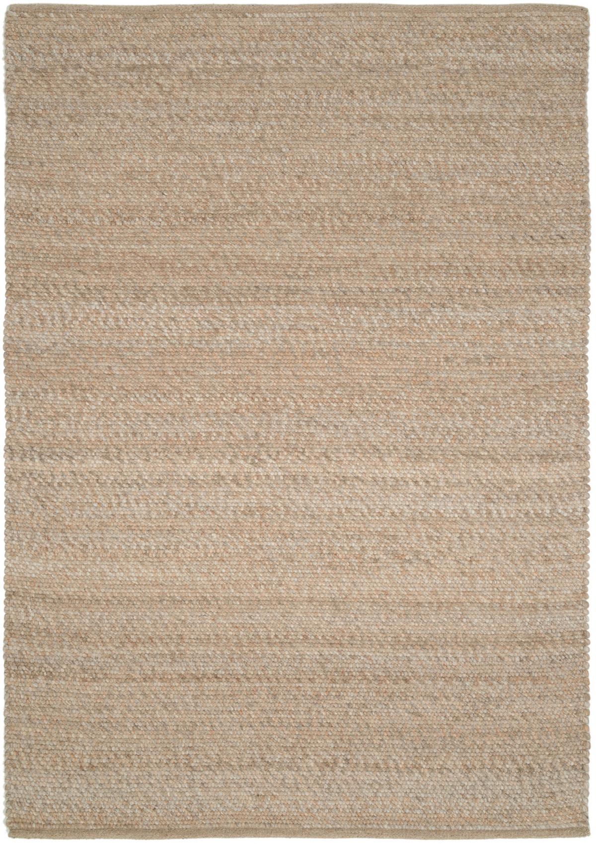Handwebteppich Cappuccino Helsinki 80x300 cm, Wolle - Cappuccino, Basics, Textil (80/300cm) - Linea Natura