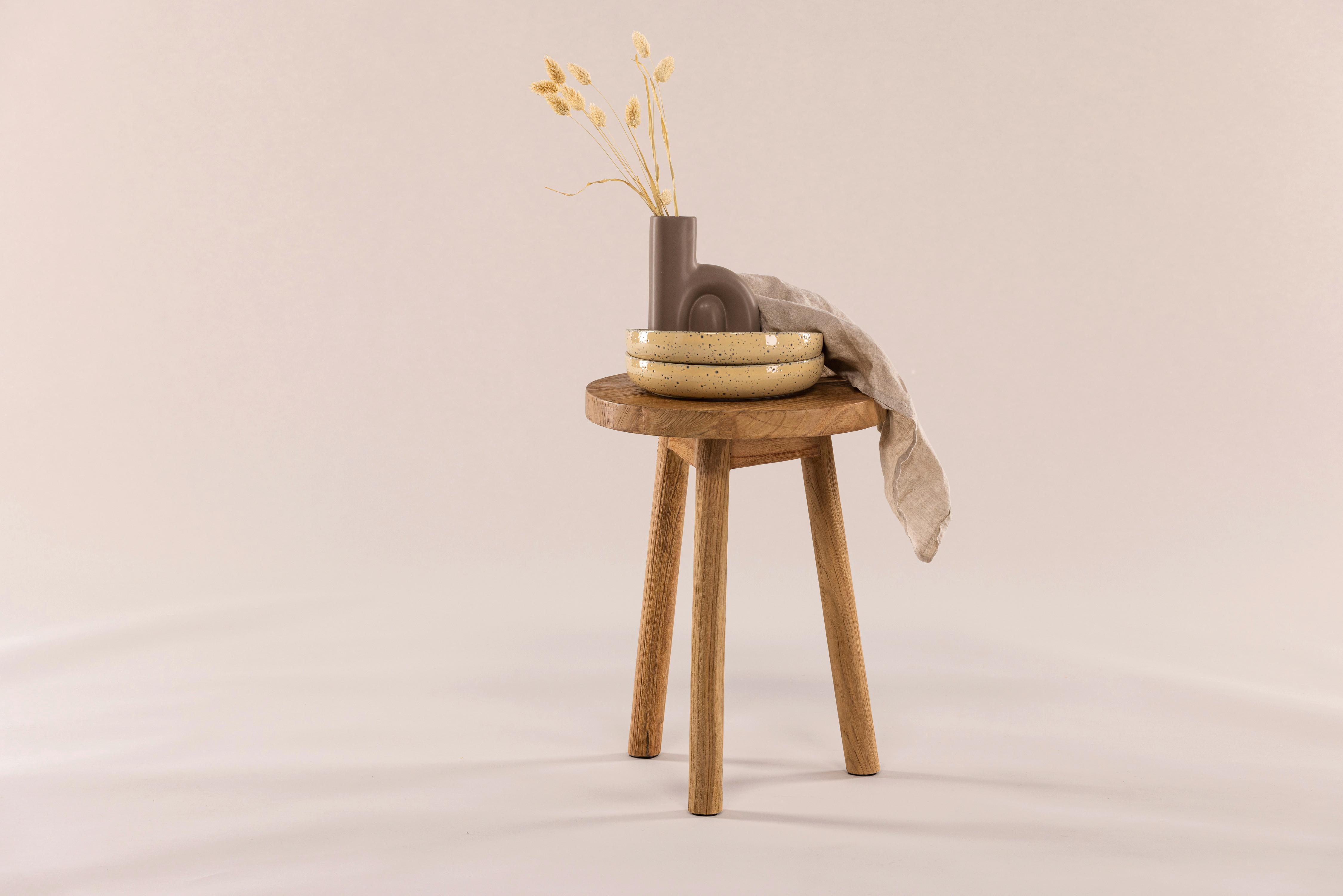 Hocker Bohus - Braun, Design, Holz (33/45/33cm) - Livetastic